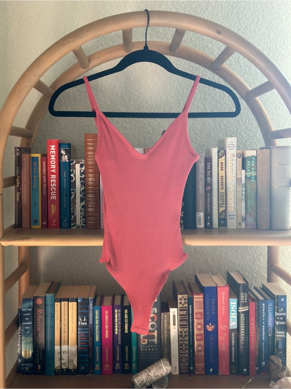 Lulus Pink Ribbed Bodysuit - Picture 3 of 5